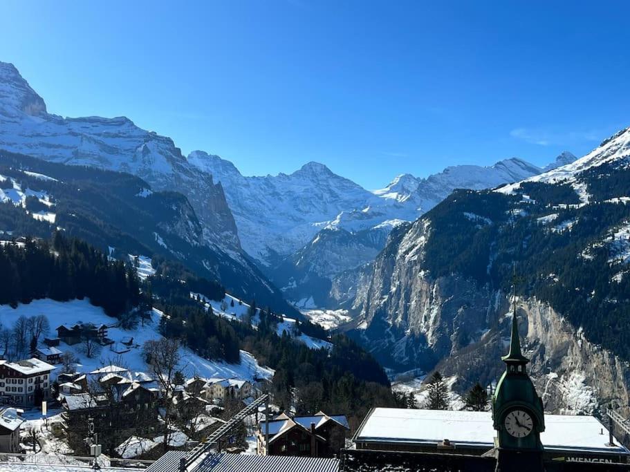 Wengen Apartment - Amazing Views, Centrally Located By Train Station Exterior foto